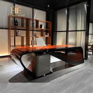Luxury Modern Executive Office Furniture Table <strong>Desks</strong> For Office Home Work Wood Veneer <strong>Desk</strong> With Office Chair - Product Image 6