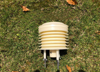 Abri pour station météo, boîtier à persiennes rond, boîtier à persiennes, protection contre les radiations, capteur de température et d'humidité, couvercle imperméable