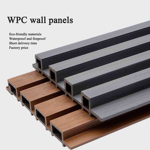 Revêtement mural en composite <span class=keywords><strong>bois</strong></span>-plastique (WPC) imperméable, carré, creux, best-seller, <span class=keywords><strong>pour</strong></span> appartements et bureaux - Product Image 2
