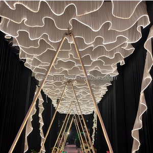 Décoration de fête de <span class=keywords><strong>mariage</strong></span>, lumières LED suspendues blanches, draperies en tissu <span class=keywords><strong>pour</strong></span> <span class=keywords><strong>mariage</strong></span> - Product Image 1