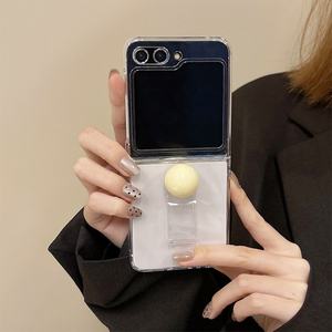 Funda Redonda Transparente con Anillo W24 para Z Fold5, Estilo <span class=keywords><strong>Samsung</strong></span>, Compatible con Z Flip 6, Flip5, Flip 4, Flip 7 - Product Image 4