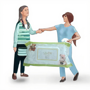 <span class=keywords><strong>Toallitas</strong></span> de papel higiénico Toallas húmedas para niños <span class=keywords><strong>Toallitas</strong></span> De Agua <span class=keywords><strong>Toallitas</strong></span> desechables para bebés OEM - Product Image 2