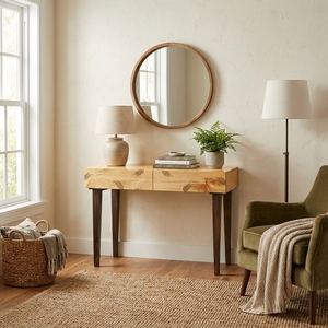 Une table console avec tiroirs est idéale pour les chambres d'hôtel, les salons d'affaires et les salons, alliant fonctionnalité et style. - Product Image 4