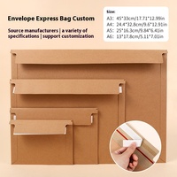 Enveloppe personnalisée épaissie de 0.5mm d'épaisseur imperméable à l'eau auto-adhésif en papier kraft sac enveloppe de marque pour envoi express transfrontalier