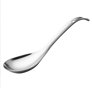 Cuchara para servir sopa de arroz DFS0803 de acero inoxidable SUS304, promoción especial con orificios para colgar - Product Image 1