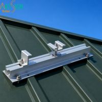 Art Sign Güneş Paneli Montaj Mini Rayı AL6005-T5 Alüminyum Kısa Ray 300mm 400mm Trapez Metal Çatı Güneş Paneli Montajı için