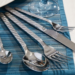 Bestikksett Diseño moderno Cubiertos 18/0 Cubiertos de <span class=keywords><strong>plata</strong></span> 75PC Acero inoxidable con caja de madera - Product Image 6