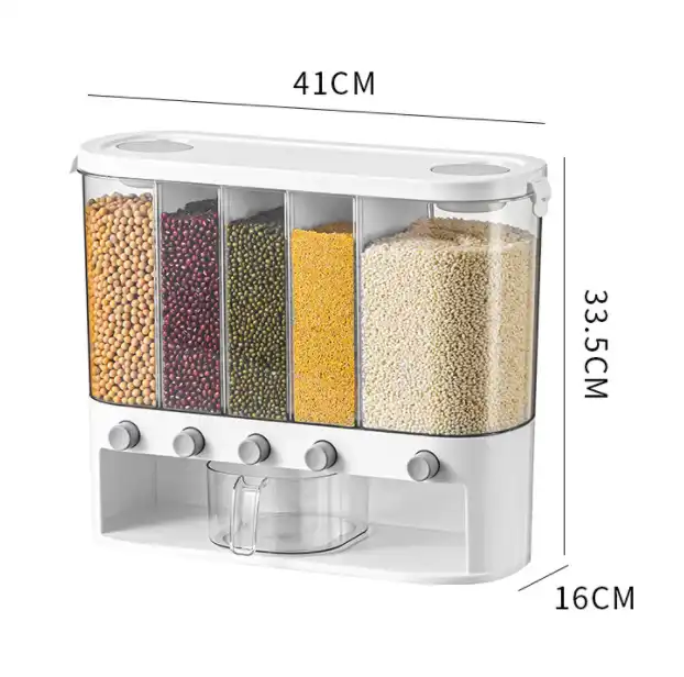 Airtight Food Storage Containers Cereal Dispenser Cereal Container Storage  Box Rice Dispenser Grain Dispenser Kitchen Organizer