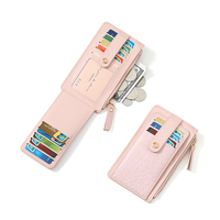 Dompet Lipat Wanita TAOMICMIC dari Kulit PU, Tipis, Banyak Slot Kartu, Dompet Portabel, Tempat Kartu Identitas, Dompet Koin Lipat Wanita
