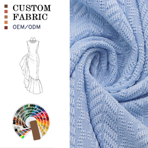 Vải thun jersey thoáng khí 220gsm, chất liệu polyester spandex, dệt <span class=keywords><strong>jacquard</strong></span> 3D, dùng cho quần áo nữ mùa xuân - Product Image 3