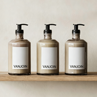 Bouteilles personnalisées en verre pour lotion corporelle et shampoing, avec pompe gel, 350 ml, 500 ml, avec logo ou étiquette personnalisés