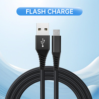 Cable de datos de aleación de aluminio de 1M/2M, productos más vendidos, cable trenzado de nailon de alta calidad, con micro-USB, de alta calidad