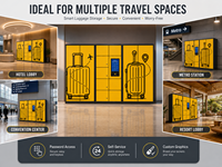 Cerradura Electrónica Inteligente y de Combinación para Equipaje con Pantalla de Código, Gabinete de Almacenamiento de Autoservicio para Estaciones de Aeropuerto