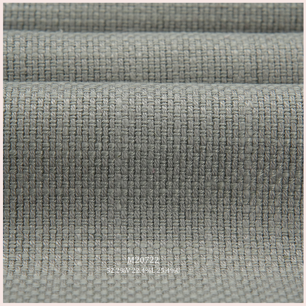 Richly Textured Blend 25.4%Cotton 52.5%Viscose Linen Upholstery Fabric for Sofa Curtain Pillow Bag Panel