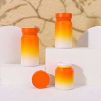 Vente en gros d'usine, emballage personnalisé de couleur orange, conteneur pour compléments alimentaires, flacon vide pour pilules et capsules, emballage pour médicaments