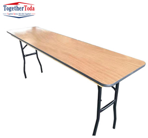 Table à manger moderne en bois, design pliable portable, pour mariages en plein air, banquets, fêtes, salon, hôtel, location de meubles - Product Image 1