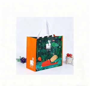 ISO9001 y BSCI, compras de comestibles reutilizables, logotipo de marca personalizado, bolsa no tejida laminada, bolsa tejida Rpet Pp - Product Image 5