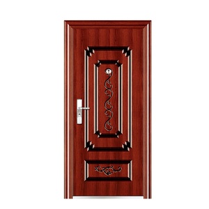 Portes <span class=keywords><strong>d</strong></span>'<span class=keywords><strong>entrée</strong></span> principales en acier à bas <span class=keywords><strong>prix</strong></span> pour villas, chambres, maisons, appartements, fabrication OEM en Chine - Product Image 1