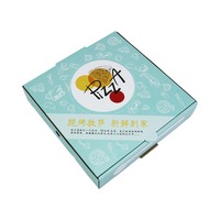 Lebensmittelechte, recycelbare, fettdichte, stabile Wellpappe, individuell bedruckte schwarze Pizzakartons