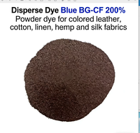Colorant en poudre dispersé Liqian bleu BG-CF 300% pour textiles en cuir, coton, lin, chanvre et soie, 25 kg/carton