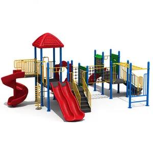 2020 Vasia cheap large outdoor kids playsets playground with plastic slide