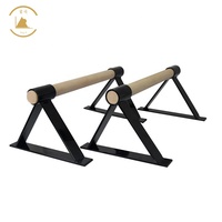 Barres de poussée en bois directes d'usine Parallettes de gymnastique en bois