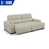 Canapé-lit inclinable MANWAH CHEERS 2 places en tissu écologique avec télécommande sans fil, facile à nettoyer, vente en gros directe usine