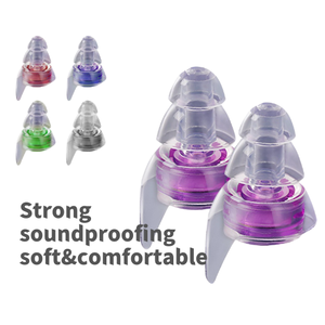 GS1219 <span class=keywords><strong>Bouchons</strong></span> <span class=keywords><strong>d</strong></span>'<span class=keywords><strong>oreilles</strong></span> en silicone pour protection auditive haute fidélité réutilisables personnalisés Réduction du bruit Sommeil <span class=keywords><strong>Festival</strong></span> Musique Fête - Product Image 6