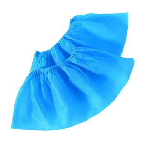 Blaue Farbe Günstige medizinische Einweg-Übers chuhe
