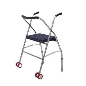 Andador con Asiento de Acero Inoxidable Plegable y Ligero para Personas Mayores y con Discapacidad - Product Image 5