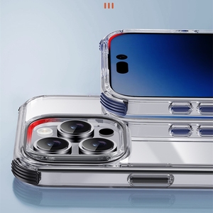 Cho Iphone 16 Rõ Ràng Trường Hợp Chống Sốc Gia Cố Góc Mềm TPU Bumper + Cứng PC Trở Lại Bảo Vệ Điện Thoại Bìa Cho Iphone 16 Pro Max - Product Image 3