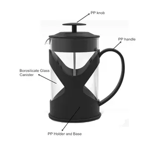 Factory Direct French Press Coffee Maker Plastic Portable French Press Coffee Tools