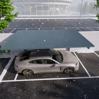 Abri de voiture en aluminium avec isolation thermique, toit en polycarbonate, structure en aluminium, pour 3 voitures, stationnement extérieur