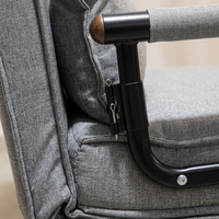 Modernes Konvertierbares Klappbares Einzelsofa-Bett Verstellbarer Schlafsessel Stoff-Relaxsessel Hochwertiger Sessel für Schlafzimmer Schule Kleiner Raum