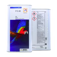 طلاء شفاف مقاوم للخدوش من جلازوريت P-C-40 2K عالي اللمعان للسيارات مع مُصلّب بطيء P-H-440 سعة 5 لتر