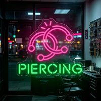 Enseigne néon LED personnalisée pour tatouage et piercing, luminaire mural LED pour la décoration de salons de tatouage et de piercing