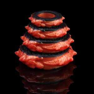 Silicone Cock <b>Ring</b> for Men and <b>Couples</b> Fantasy Cock <b>Ring</b> with Unique Texture and Bright Color Enhanced Performance - Product Image 5