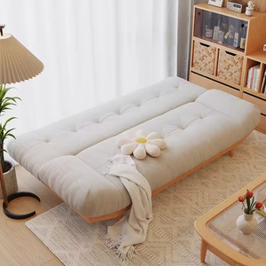 Nhà máy tùy chỉnh giá bán buôn giá rẻ futon gấp bấm vào <span class=keywords><strong>Clack</strong></span> vải nhung kẻ <span class=keywords><strong>sofa</strong></span> đến giường ngủ có thể gập lại bằng gỗ <span class=keywords><strong>Sofa</strong></span> giường - Product Image 4