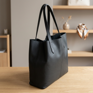Sacs à main tendance pour femmes en cuir véritable imperméable, grande capacité, durables, souples, écologiques, légers, avec fermeture éclair - Product Image 1