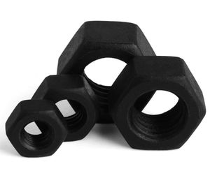 Écrou hexagonal lourd en acier ASTM A194 <span class=keywords><strong>2H</strong></span>, finition noire - Product Image 1