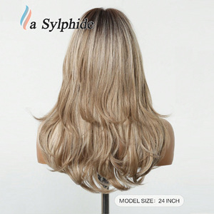 La Sylphide Long <b>Curly</b> <b>Wig</b> With Bangs Full Head Cover Natural Look For Women - Product Image 3