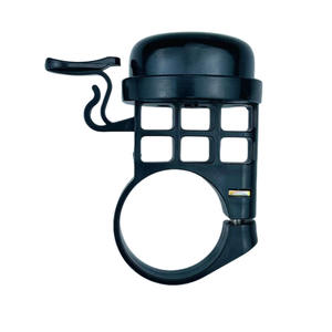 Sonnette de vélo de montagne 31,8 mm en alliage, son fort, sonnette de vélo à commande manuelle pour enfants et adultes, noir et argent - Product Image 1