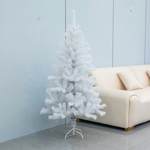 Árbol de Navidad Artificial Blanco Premium, Ramas Esponjosas y Realistas, Luces LED Solares, Decoración Festiva, Duradero para las Fiestas - Product Image 1