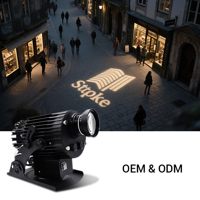 Customized 30W LED Gobo Projector Lights with IP65 Outdoor Advertising Durable Glass Body for Restaurant Store or Shop