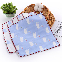 Jiaoaoao-serviette carrée absorbante en coton, mouchoir de poche, motif personnalisé, pour enfants