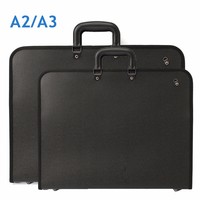 Portafolio de Vinilo A2 A3 para Artistas, Carpeta de Almacenamiento para Dibujos y Pinturas, Estuche de Transporte de Plástico para Documentos, para Materiales de Arte y Dibujo