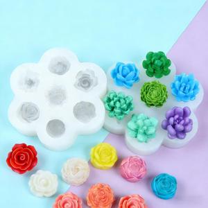 M60159 Stampo in Silicone per Candele Aromaterapiche a Forma di Fiore, Cioccolato, Rosa, Peonia, per Auto - Product Image 3