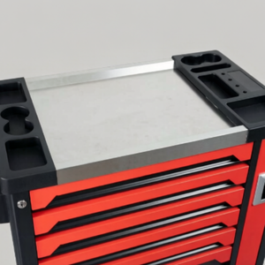 Banc de travail roulant robuste de 72 pouces avec panneau perforé et armoires suspendues, armoire à outils professionnelle pour garage - Product Image 3