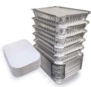 Contenedor Desechable para Alimentos 8389 Arab R1L, Bandeja de Aluminio para Llevar, Ecológica, Rectangular 211, 750 ml con Tapa - Product Image 4