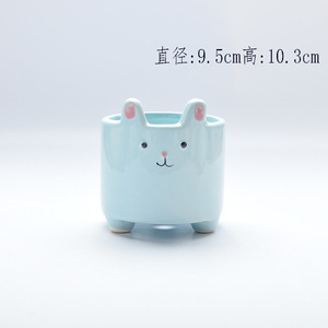 Pot de fleurs en céramique créatif en forme de lapin mignon, pot de plante succulente, décoration de <span class=keywords><strong>jardin</strong></span>, <span class=keywords><strong>mini</strong></span> <span class=keywords><strong>bassin</strong></span> à fleurs pour le bureau - Product Image 5